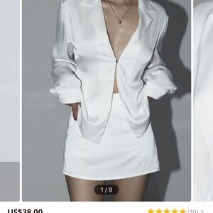 Commense Leisure Oversized Shirt & Skirt set
